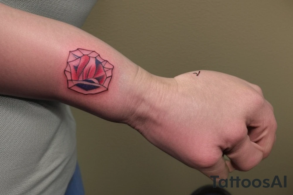 The tatto will go on the inside of a 46 year out woman’s left wrist.  The tattoo should represent 36 years years of friendship and platonic love between a man and woman.  The man saved the woman’s life.  He is her protector and encourager.  His Nick name is Red Dog and his favorite saying is “tell them I said to point sand” tattoo idea