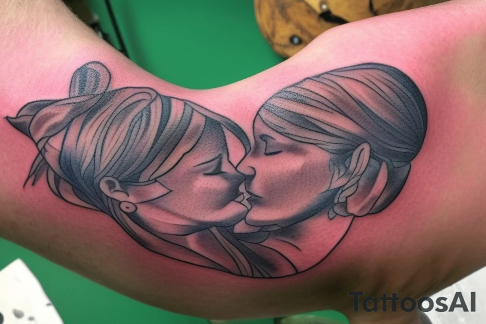The tatto will go on the inside of a 46 year out woman’s left wrist.  The tattoo should represent 36 years years of friendship and platonic love between a man and woman.  The man saved the woman’s life.  He is her protector and encourager.  His Nick name is Red Dog and his favorite saying is “tell them I said to point sand” tattoo idea