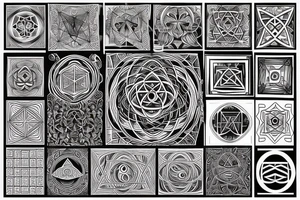 sacred geometry cross tattoo idea