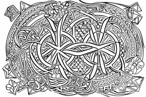 sacred geometry cross tattoo idea