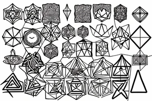 sacred geometry cross tattoo idea