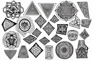 sacred geometry cross tattoo idea
