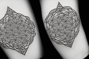 sacred geometry cross tattoo idea