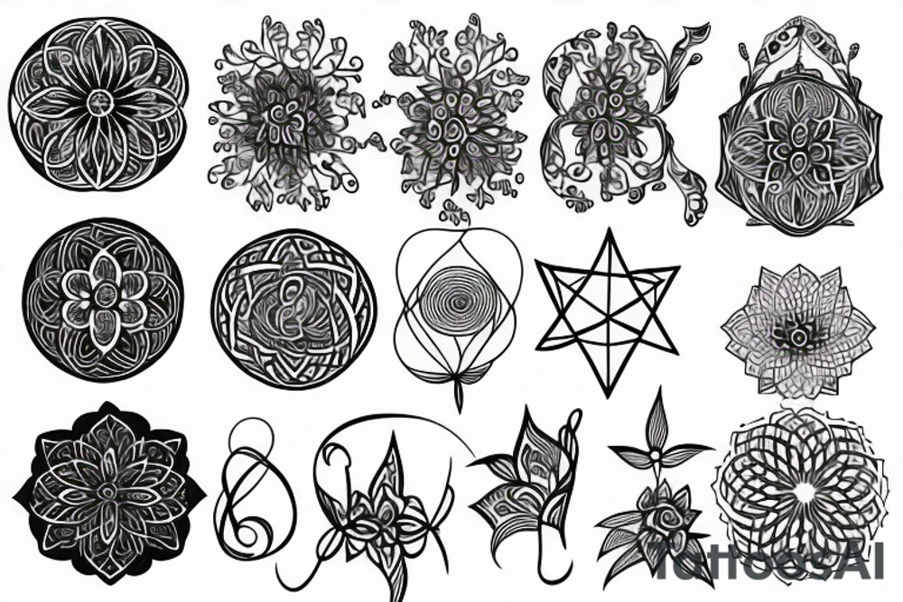 Flower of life pattern tattoo idea