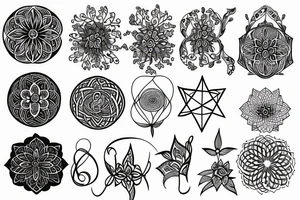 Flower of life pattern tattoo idea