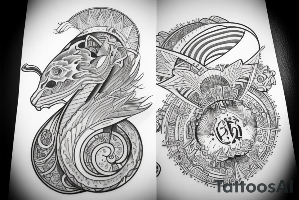 sketch of a tattoo,Yin water hieroglyph tattoo idea