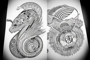 sketch of a tattoo,Yin water hieroglyph tattoo idea