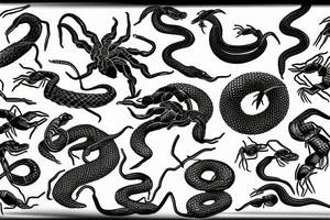 Snake and scorpion tattoo idea