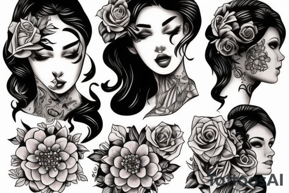 Woman tattoo idea
