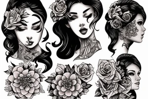 Woman tattoo idea