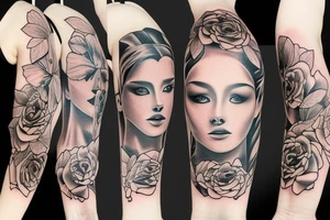 Woman tattoo idea