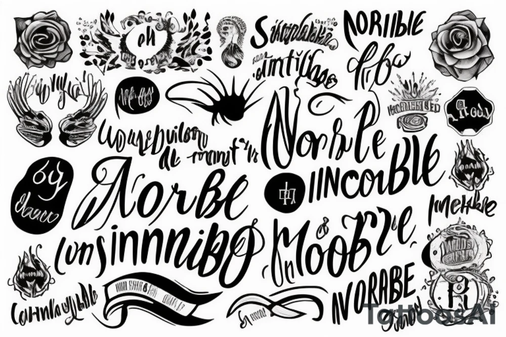 a word that says nothing is impossible tattoo idea