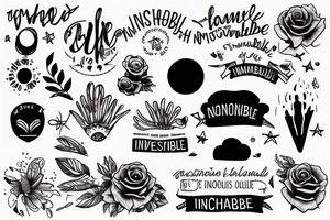 a minimal word that says nothing is impossible tattoo idea