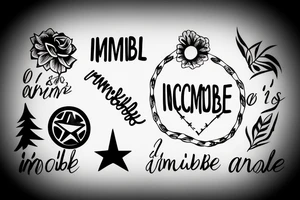 a minimal word that says nothing is impossible tattoo idea