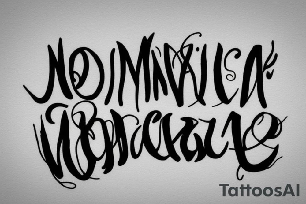 a minimal word tatoo that says nothing is impossible in english more simple tattoo idea