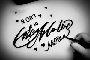 a minimal word tatoo that says nothing is impossible in english more simple tattoo idea