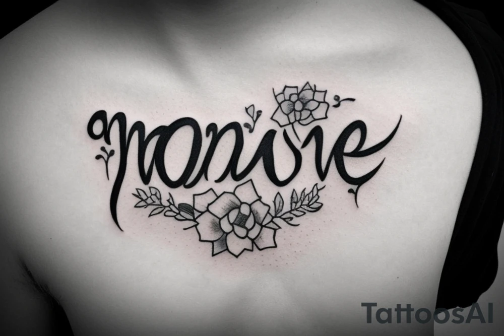 a minimal word tatoo that says nothing is impossible in english more simple and more obvius tattoo idea