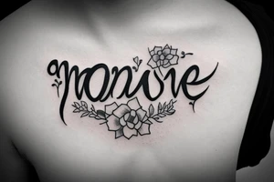 a minimal word tatoo that says nothing is impossible in english more simple and more obvius tattoo idea