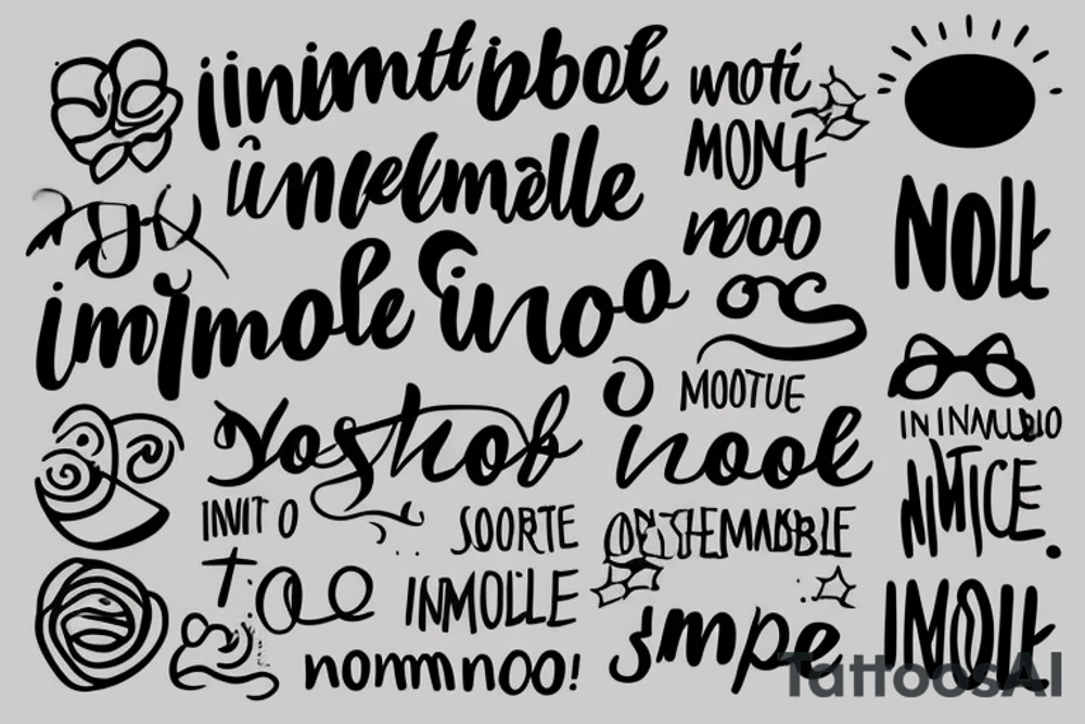a minimal word tatoo that says nothing is impossible in english language more simple and more obvius tattoo idea