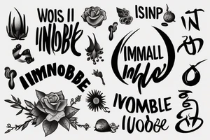 a minimal word tatoo that says nothing is impossible in english language more simple and more obvius tattoo idea