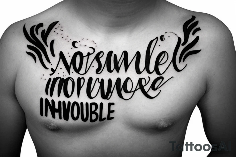 a minimal word tattoo that says nothing is impossible in English language more simple and more obvious tattoo idea