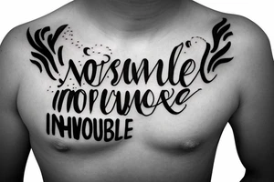 a minimal word tattoo that says nothing is impossible in English language more simple and more obvious tattoo idea