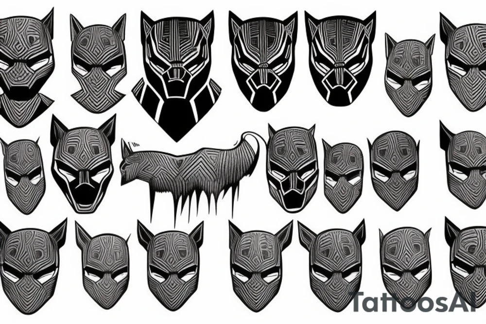 A black panther’s full body walking tattoo idea