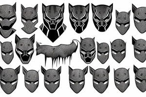 A black panther’s full body walking tattoo idea