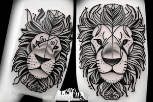 lion with a jug of wine tattoo idea