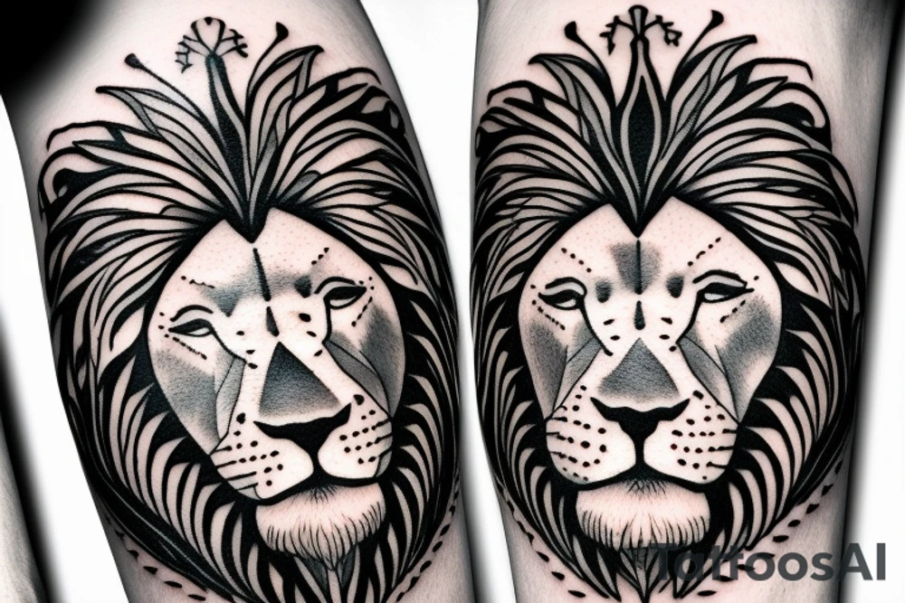 Stoic Lion tattoo idea