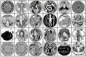 Four virtues of stoicism tattoo idea