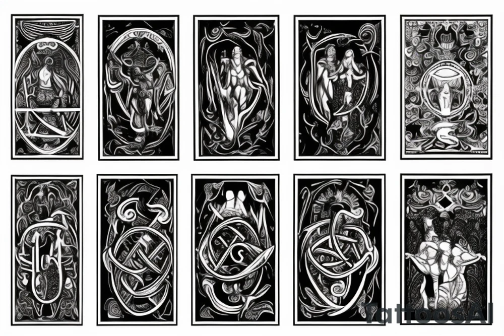 Four virtues of stoicism tattoo idea