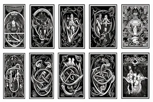 Four virtues of stoicism tattoo idea