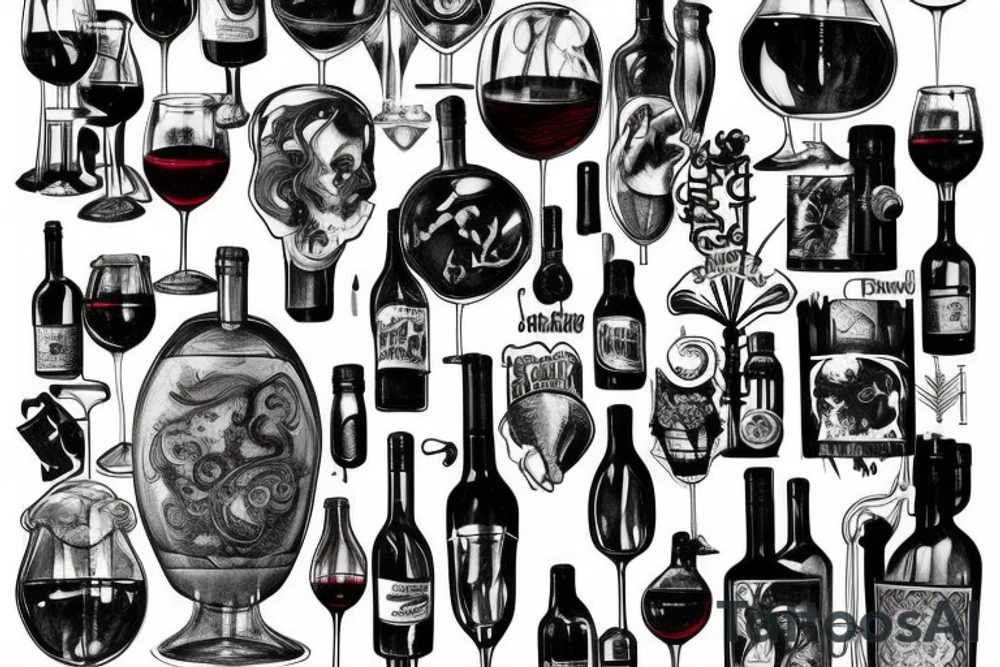 jug of wine tattoo idea
