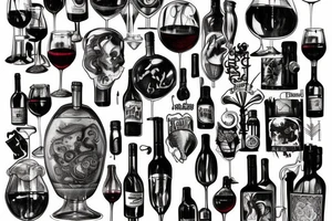 jug of wine tattoo idea