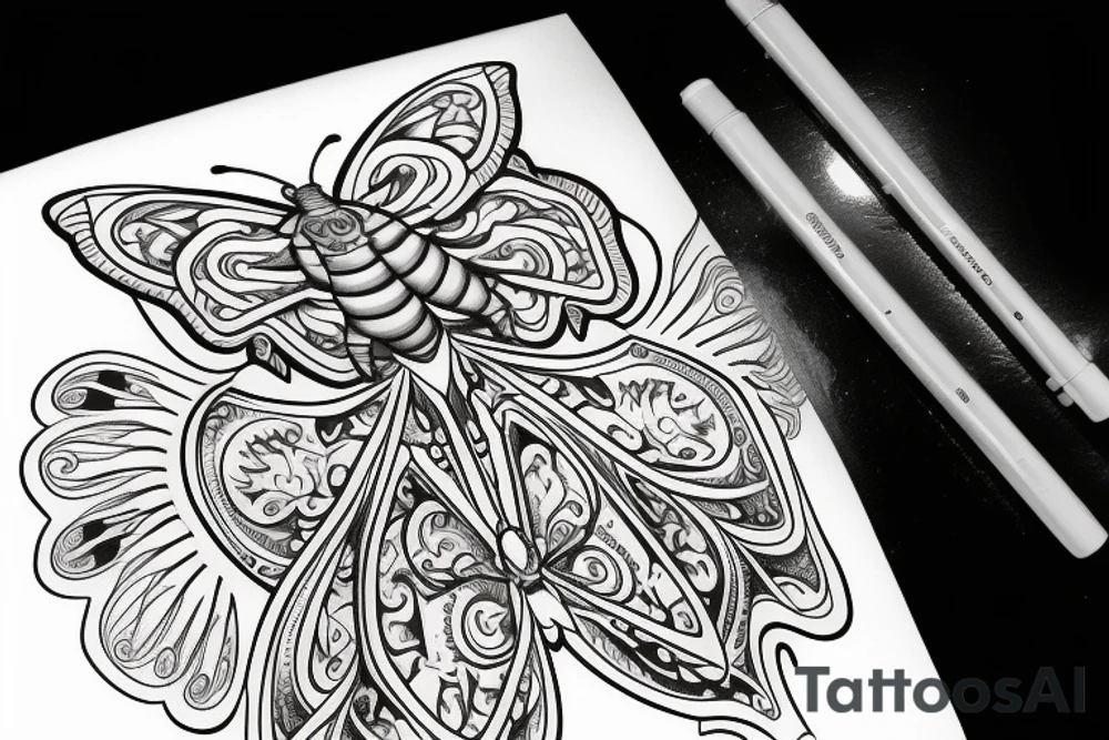 St Christopher butterfly tattoo idea