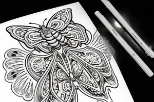 St Christopher butterfly tattoo idea