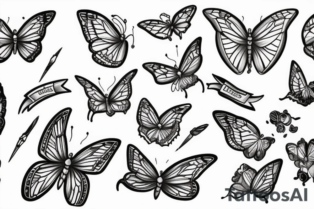 St Christopher butterfly tattoo idea