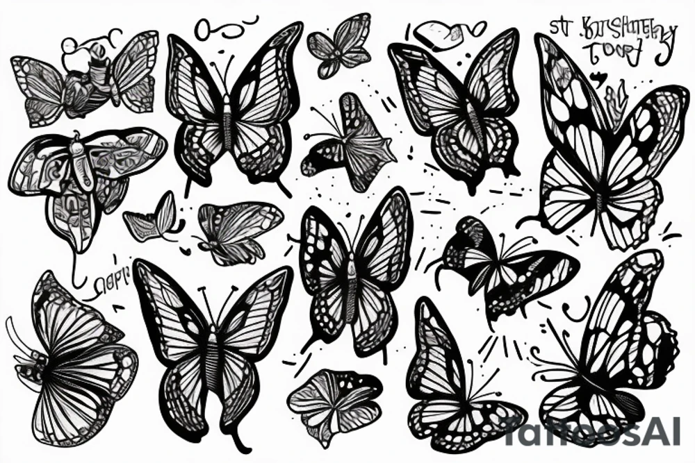 St Christopher butterfly tattoo idea