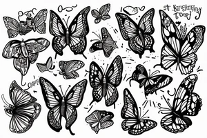 St Christopher butterfly tattoo idea