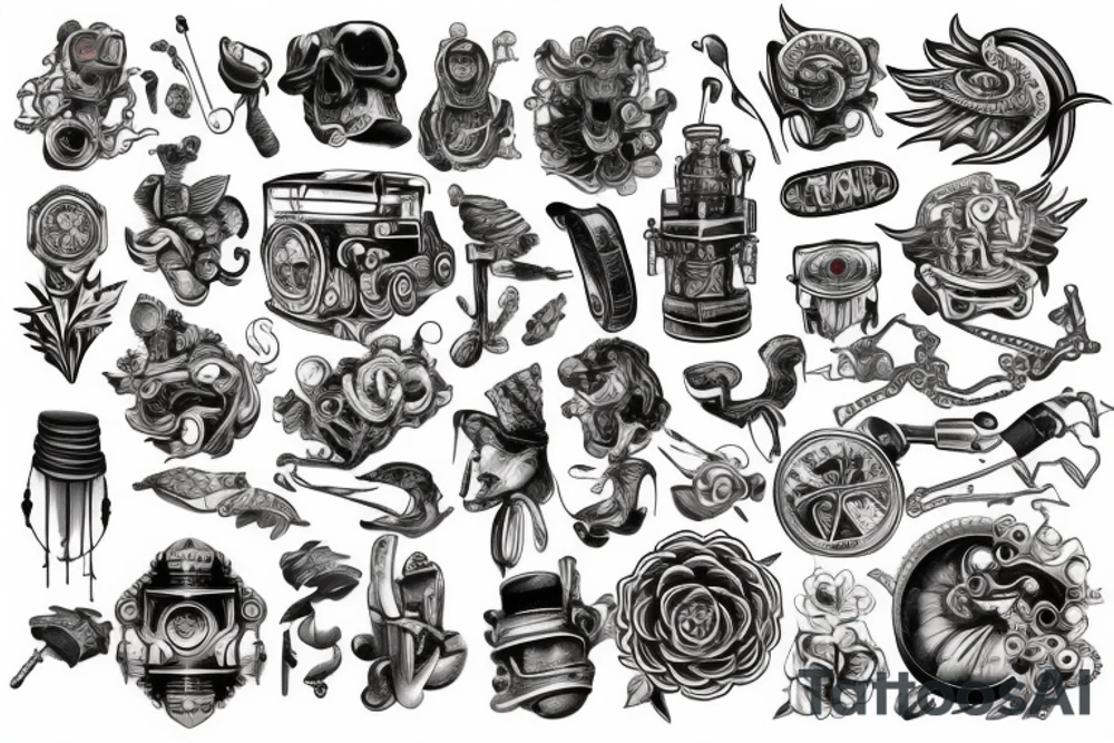 Mechanic sleeve tattoo idea