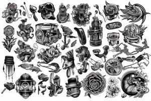 Mechanic sleeve tattoo idea