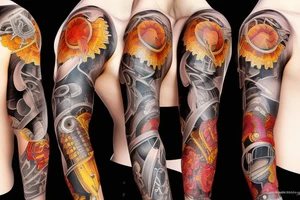 Mechanical sleeve tattoo idea