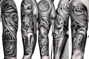 Mechanical sleeve tattoo idea