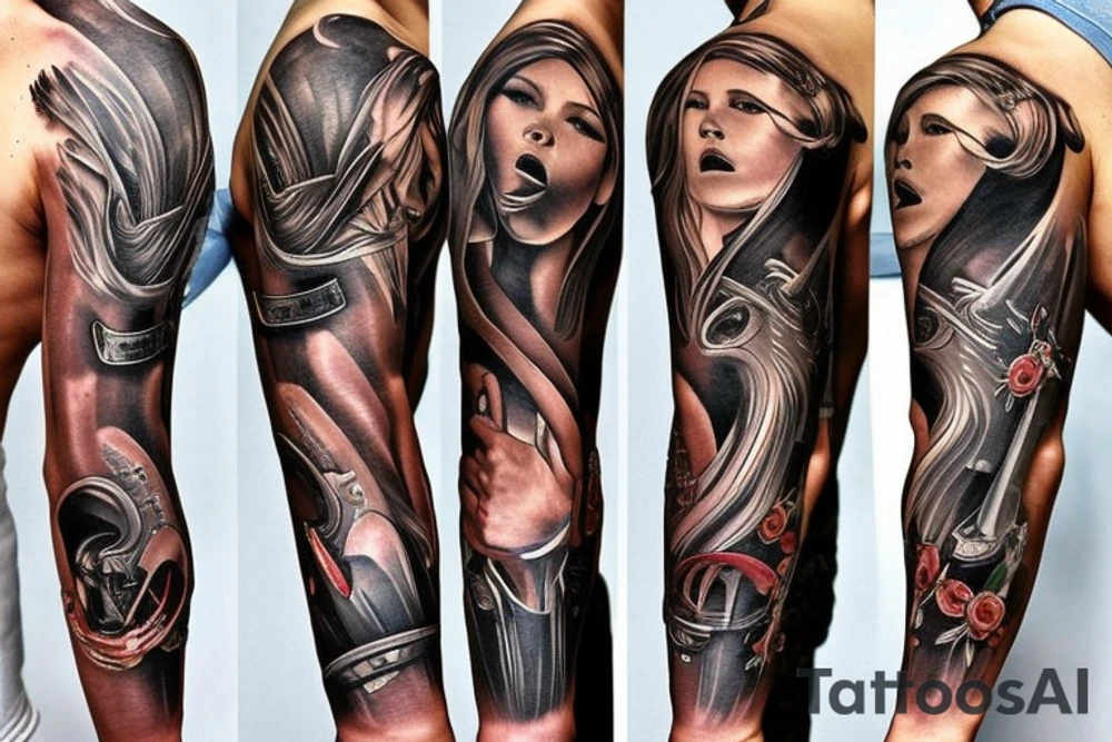 Mechanical sleeve tattoo idea
