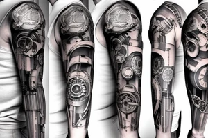 Mechanical sleeve tattoo idea