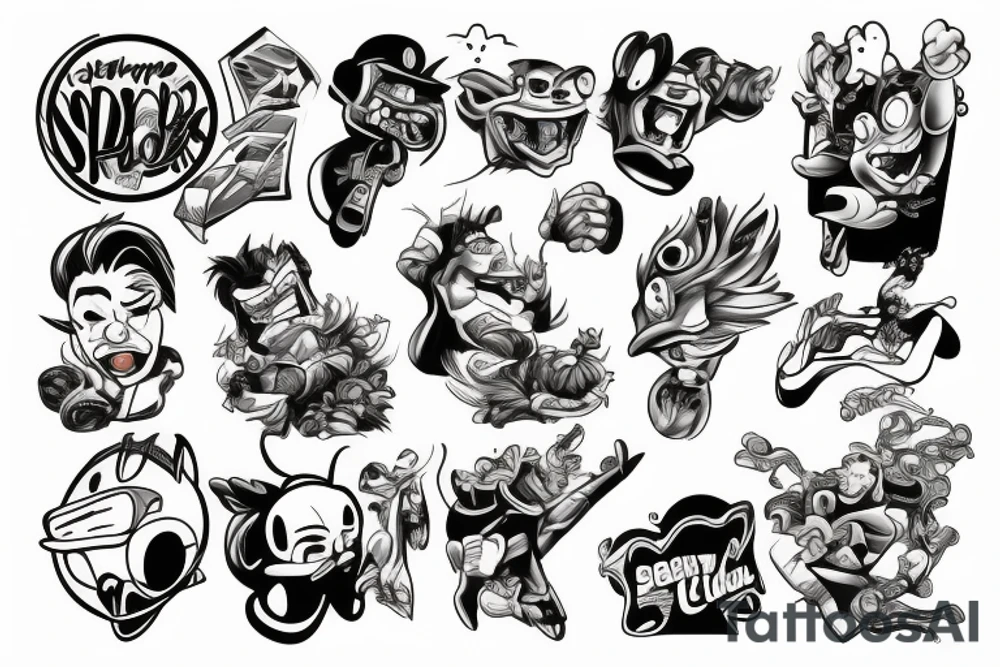 90s cartoon tattoo idea