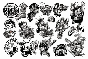 90s cartoon tattoo idea