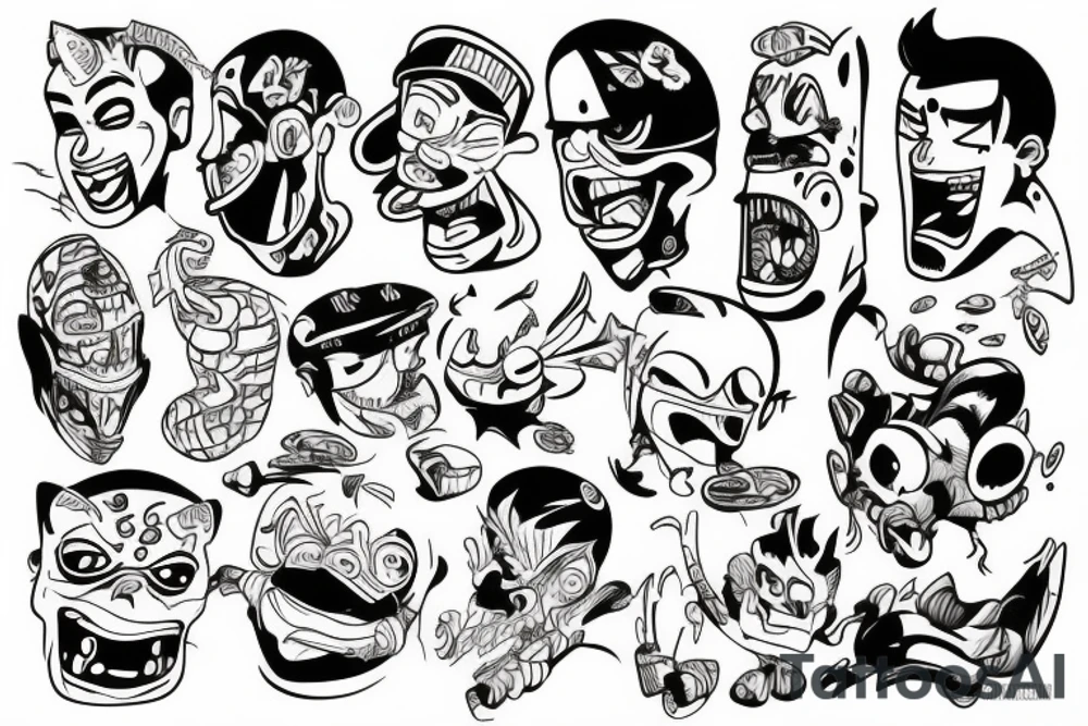 90s cartoon tattoo idea