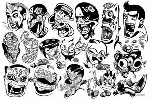 90s cartoon tattoo idea
